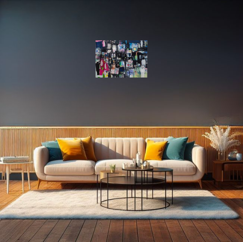 Black Abstraction — Living Room